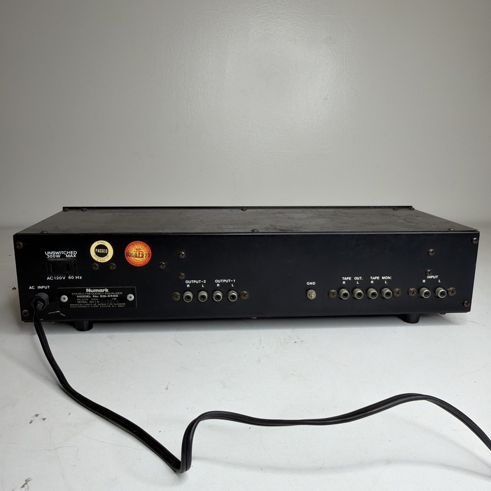 NUMARK EQ 2450 10 BAND STEREO FREQUENCY EQUALIZER VINTAGE UNTESTED - Picture 6 of 12